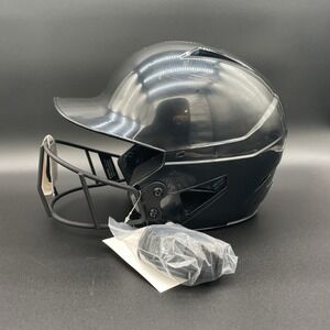 Champro HX Performance Batting Helmet Softball w/ Face Protector Black Med NWT